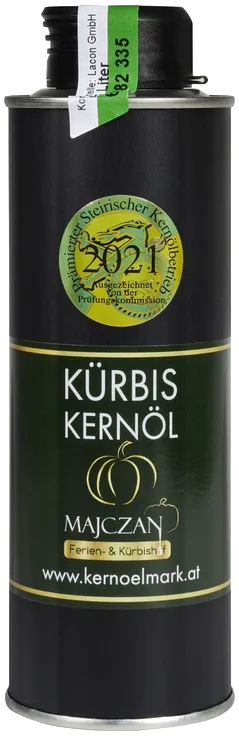 250-ml-Dose Steirisches Kürbiskernöl g.g.A. vom Ferien- und Kürbishof Majczan